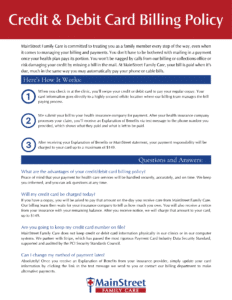 MS Credit & Debit Card Billing Policy