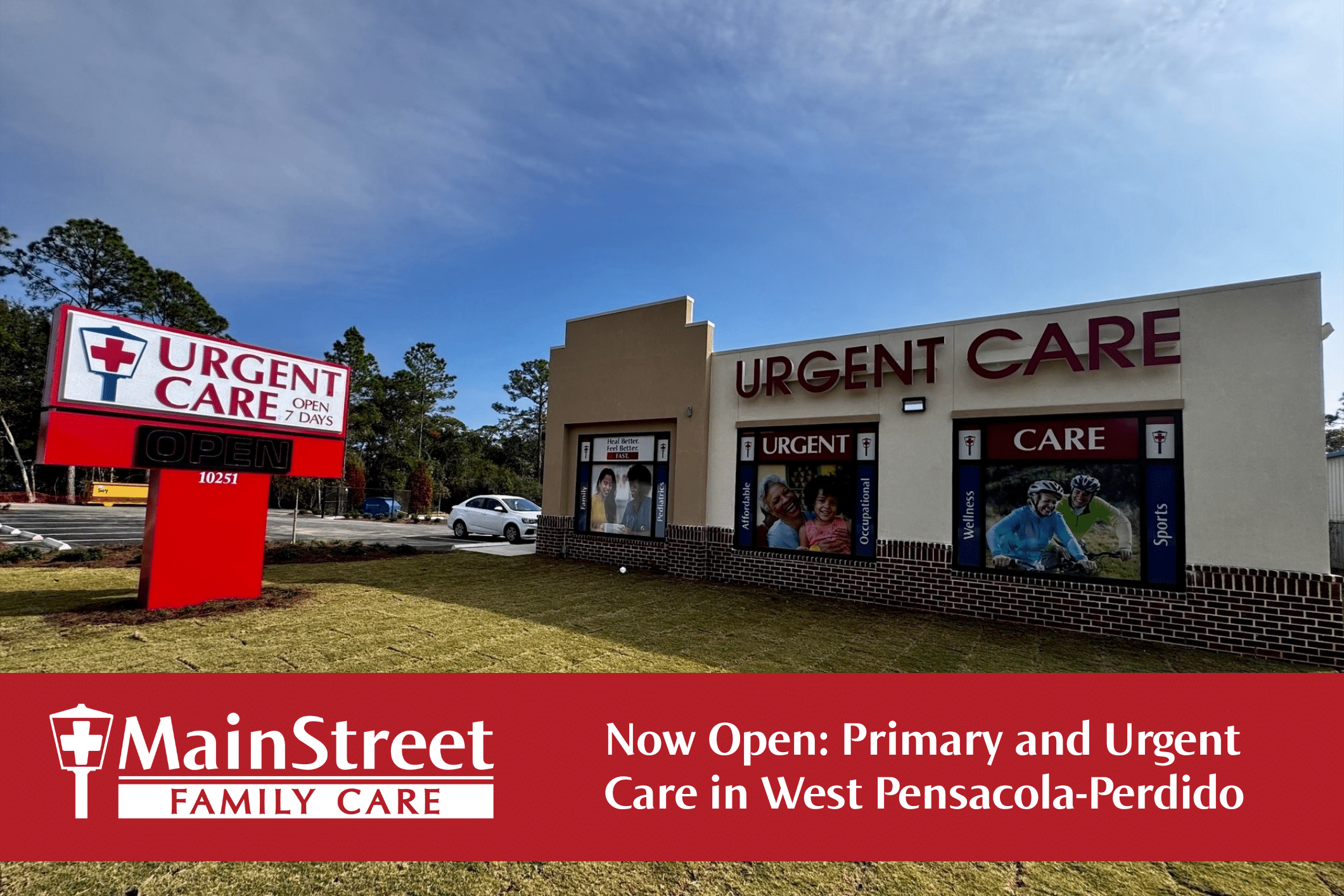 new primary care and urgent care clinic in Pensacola, Florida