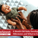 6 month old baby with his mom for featured image on 6 Month Old Baby Development: Milestones and What to Expect blog post